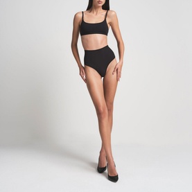 High Waisted Thong Onyx