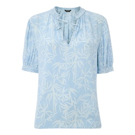 Bamboo Leaves Tie Blouse
