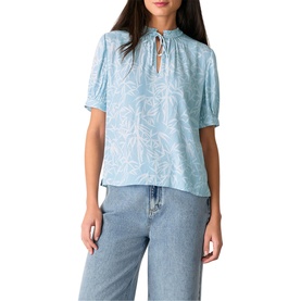 Bamboo Leaves Tie Blouse