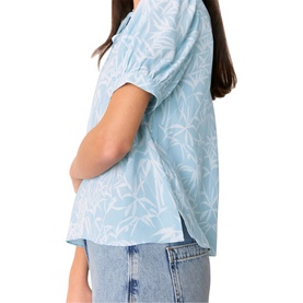 Bamboo Leaves Tie Blouse