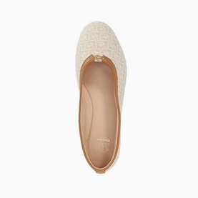 Honestly Monogrammed Logo Trim Ballet Flats
