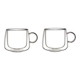 Artesano Hot & Cold Beverages Coffee Glass, Set of Two