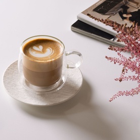 Artesano Hot & Cold Beverages Coffee Glass, Set of Two