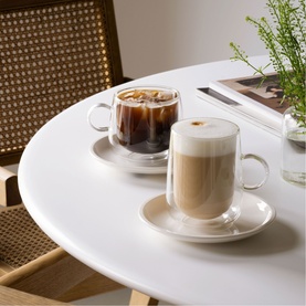 Artesano Hot&Cold Beverages Cappuccino Glass, Set of Two