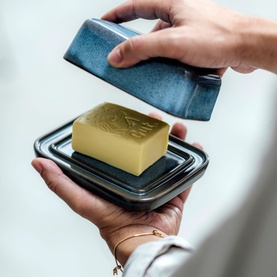 Lave Glac&eacute; Covered Butter Dish