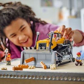 City Yellow Bulldozer Construction Toy
