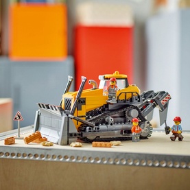 City Yellow Bulldozer Construction Toy