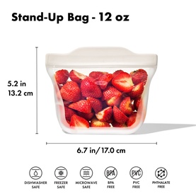 Reusable Silicone Stand-Up Snack Bag 12oz