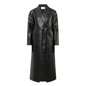 Tina Double-Breasted Faux Leather Jacket