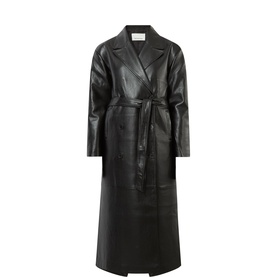 Tina Double-Breasted Faux Leather Jacket