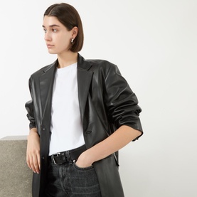 Olympia Faux Leather Oversized Jacket
