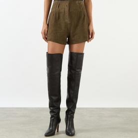 Lise Suede Leather Shorts