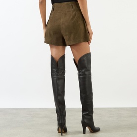 Lise Suede Leather Shorts