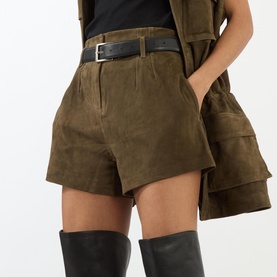 Lise Suede Leather Shorts