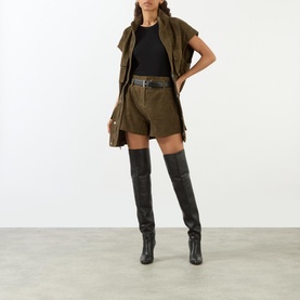 Lise Suede Leather Shorts