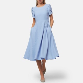 Vera Puff Sleeve Flared Dress