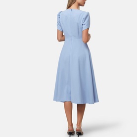 Vera Puff Sleeve Flared Dress