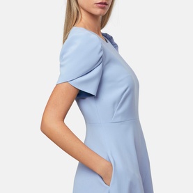 Vera Puff Sleeve Flared Dress