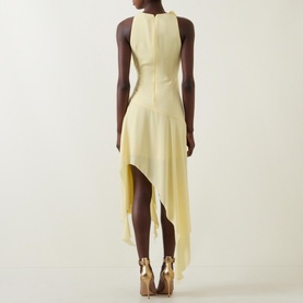 Ivana Rosette Draped Mini Dress