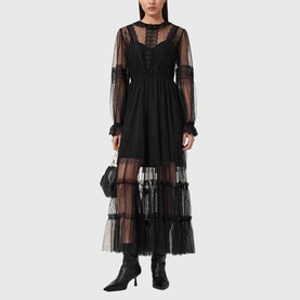 Nita Semi Sheer Flared Dress