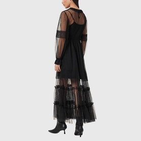 Nita Semi Sheer Flared Dress