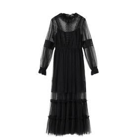 Nita Semi Sheer Flared Dress