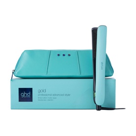 Gold Hair Straightener in Mystic Aqua