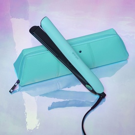 Gold Hair Straightener in Mystic Aqua