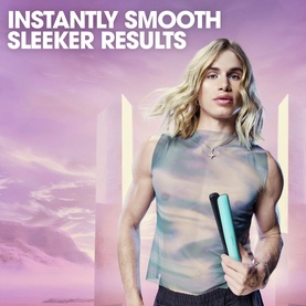 Gold Hair Straightener in Mystic Aqua
