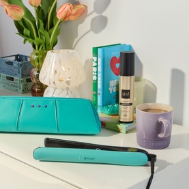 Gold Hair Straightener in Mystic Aqua