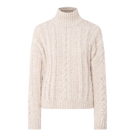 Cable-Knit Turtleneck Sweater