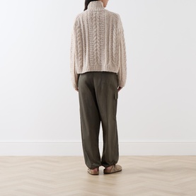 Cable-Knit Turtleneck Sweater