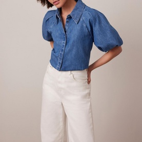 Denim Puff Shirt