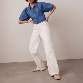 Denim Puff Shirt