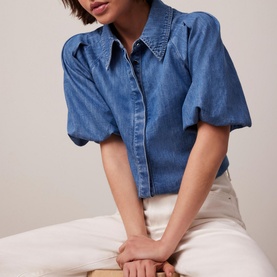 Denim Puff Shirt