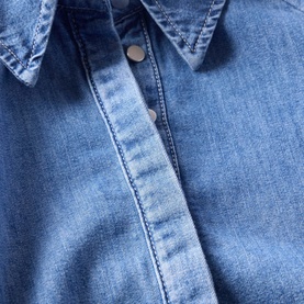 Denim Puff Shirt