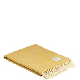 Lambswool Lemon Herringbone Throw