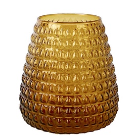 Small Amber Dim Scale Vase