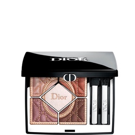 Dior 5 Couleurs Couture Eyeshadow Palette Limited Edition in warm rose and mauve tones, compact with applicators, black lid with gold logo