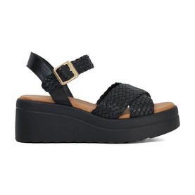 Kinleys Braided Leather Flatform Sandals