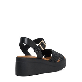 Kinleys Braided Leather Flatform Sandals