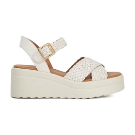 Kinleys Braided Leather Flatform Sandals
