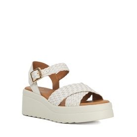 Kinleys Braided Leather Flatform Sandals