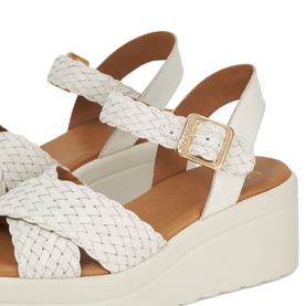 Kinleys Braided Leather Flatform Sandals