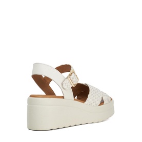 Kinleys Braided Leather Flatform Sandals