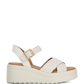 Kinleys Braided Leather Flatform Sandals