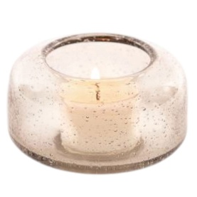 Blown Bubble Glass T-Light Holder