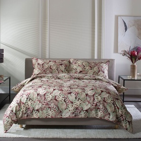 Tropical Duvet Set Red