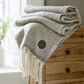 Moorland Wool Throw Natural
