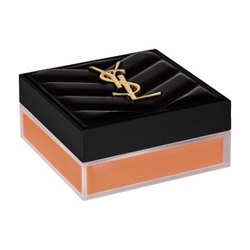 Yves Saint Laurent All Hours Hyper Blur Loose Powder in black quilted compact with gold YSL logo, presented in orange gift box